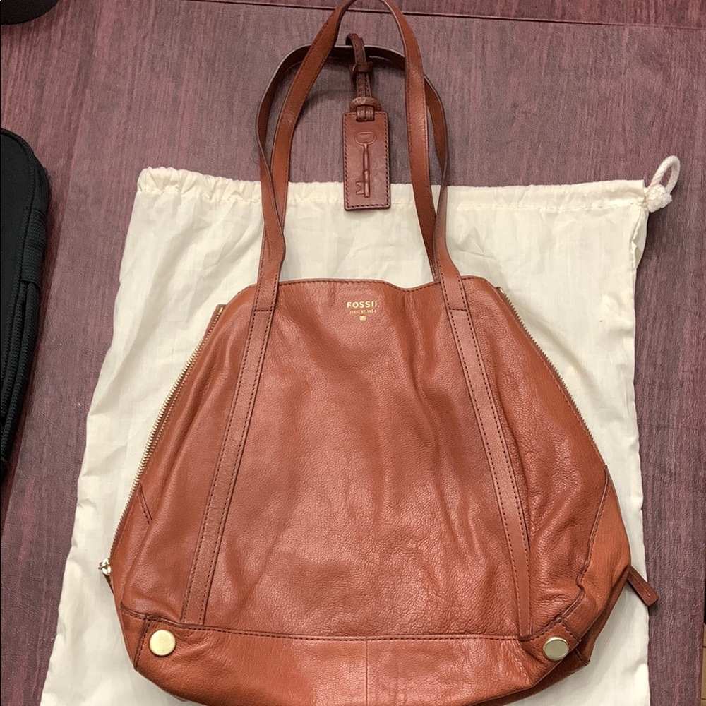 Fossil Brown Leather Women's Bag and Wallet